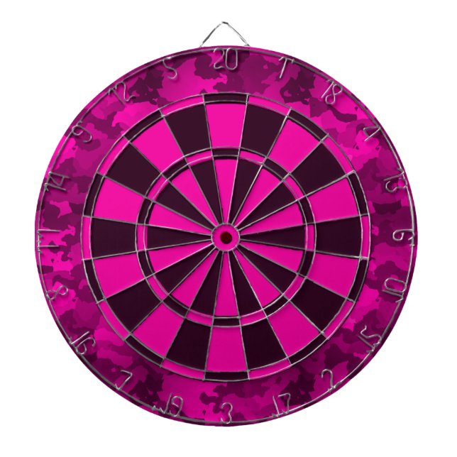 Pink Camo Dart Board (Front)