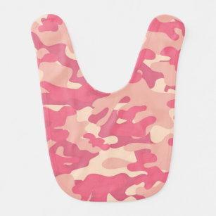 PERSONALIZED Name Pink Green Camo Camouflage BIBS BABY BIB LG Up to 4 words USA 