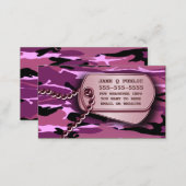 Pink Camo Dog Tags (Front/Back)