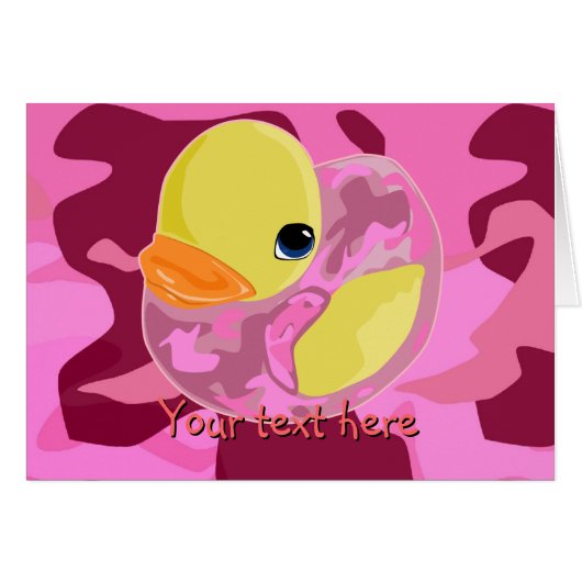 Pink Camo Ducky Cards (Front Horizontal)