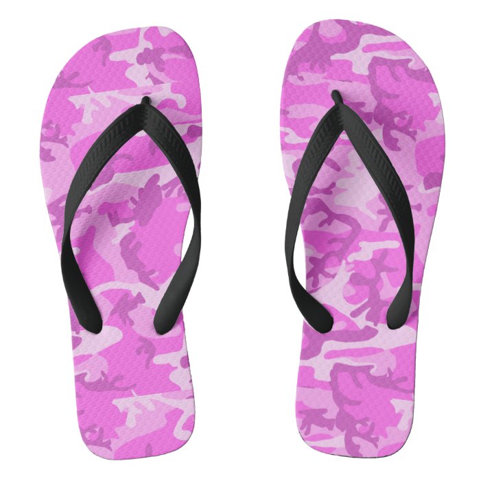 pink camo flip flops
