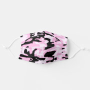 Pink Camo Girly Camouflage Face Mask