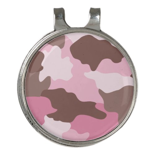 Pink Camo Girly Camouflage Pattern Golf Hat Clip