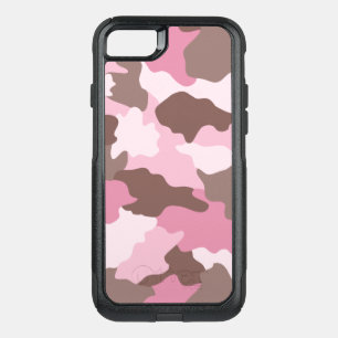 Pink Camo Girly Camouflage Pattern OtterBox Commuter iPhone SE/8/7 Case