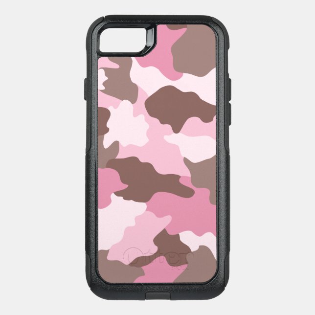 Pink Camo Girly Camouflage Pattern Otterbox iPhone Case (Back)