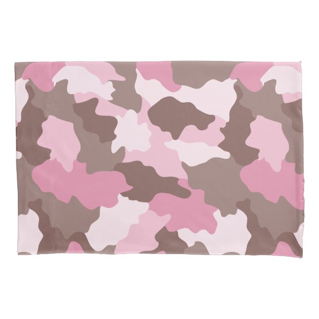 Pink Camo Girly Camouflage Pattern Pillow Case (Front)