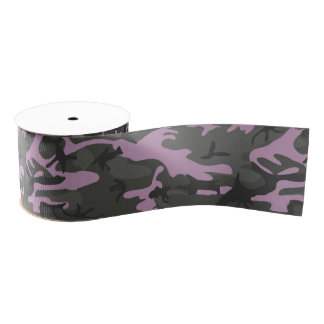 Pink Camo Grosgrain Ribbon