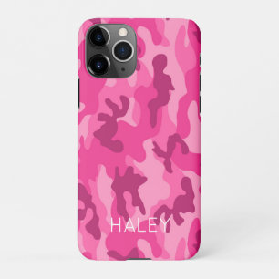 Pink Camo Her Name Modern Phone Case