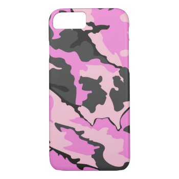 Pink Camo  Iphone 7  Barely There Case by StormythoughtsGifts at Zazzle