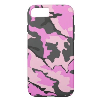 Pink Camo  Iphone 7 Tough Case by StormythoughtsGifts at Zazzle
