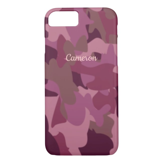 Pink Camo iphone Case Military Camouflage Name