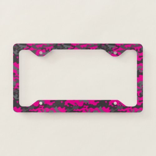 Pink CAMO License Plate Frame