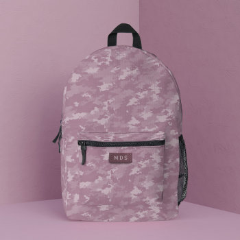 Pink Camo Modern Camouflage Printed Backpack by mothersdaisy at Zazzle