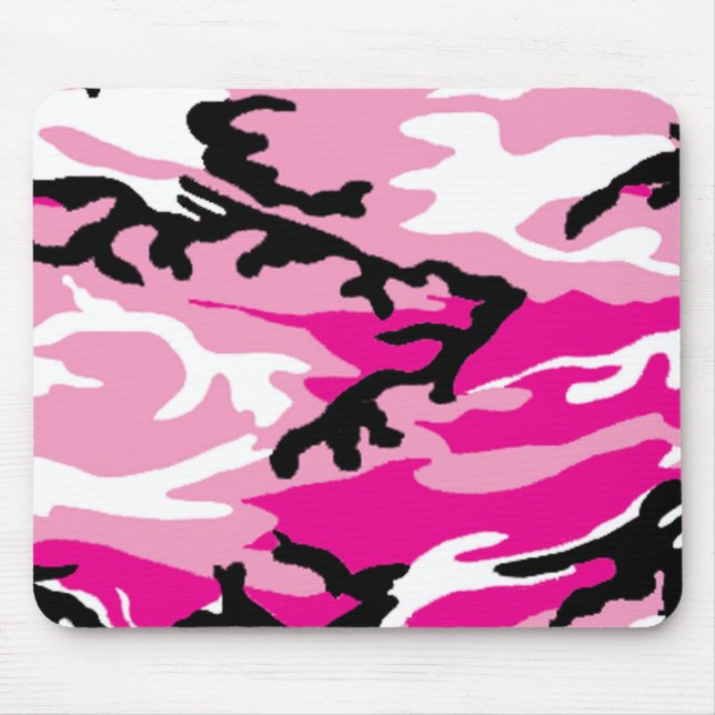 Pink Camo Mouse Pad (Front)