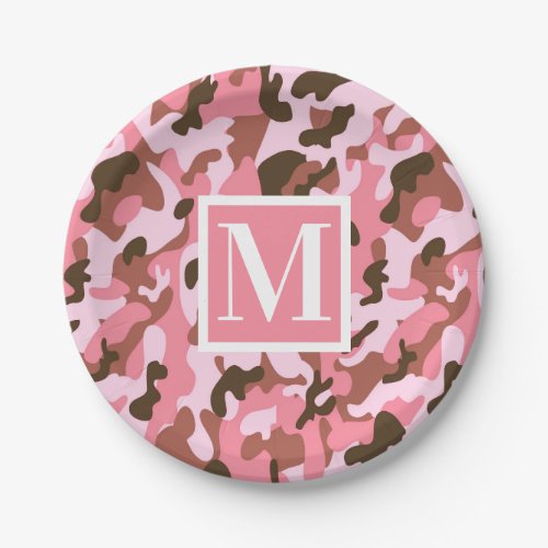 Pink Camo Paper Plates