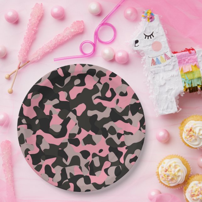 Pink Camo   Paper Plates (Party)