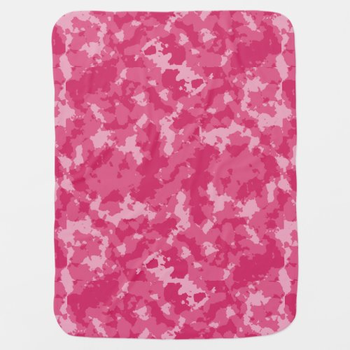 Pink Camo Pattern Baby Blanket