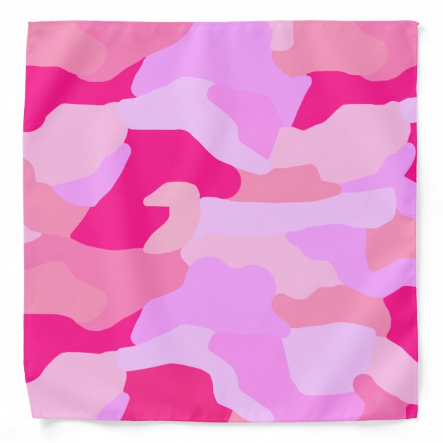 Pink Camo Pattern  Bandana (Front)