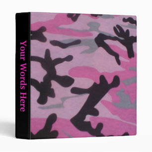Pink Camo Pattern Binder