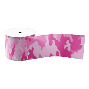 Pink Camo Pattern – Breast Cancer Awareness Grosgrain Ribbon