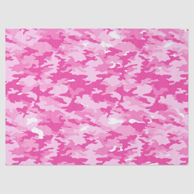 Pink Camo Pattern – Breast Cancer Awareness Tissue Paper (Front)