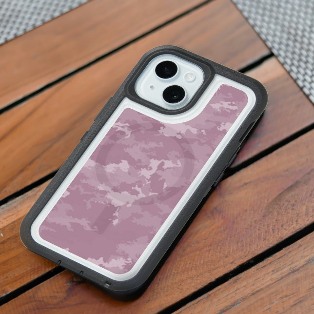 Pink Camo Pattern Camouflage Otterbox iPhone Case (Magsafe camo case)