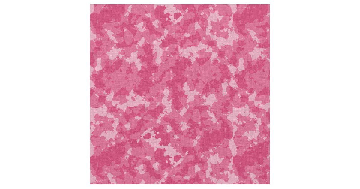 Pink Camo Pattern Fabric | Zazzle