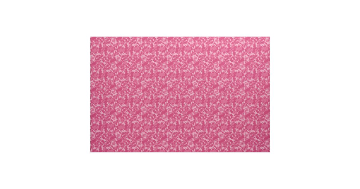 Pink Camo Pattern Fabric | Zazzle