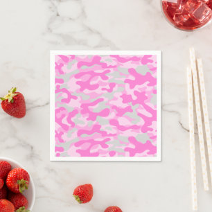 Pink Camo Pattern Napkins