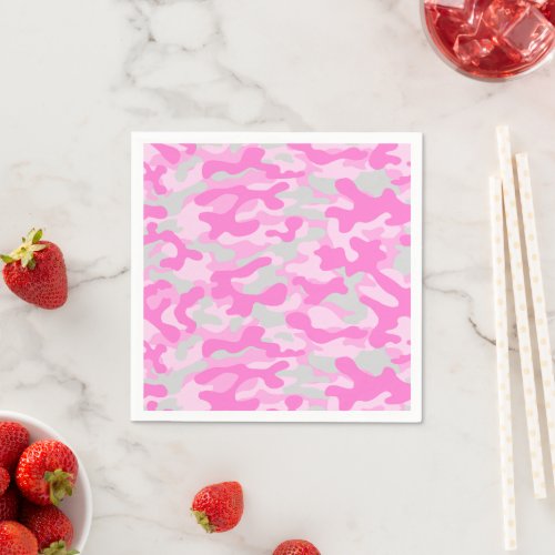 Pink Camo Pattern  Napkins
