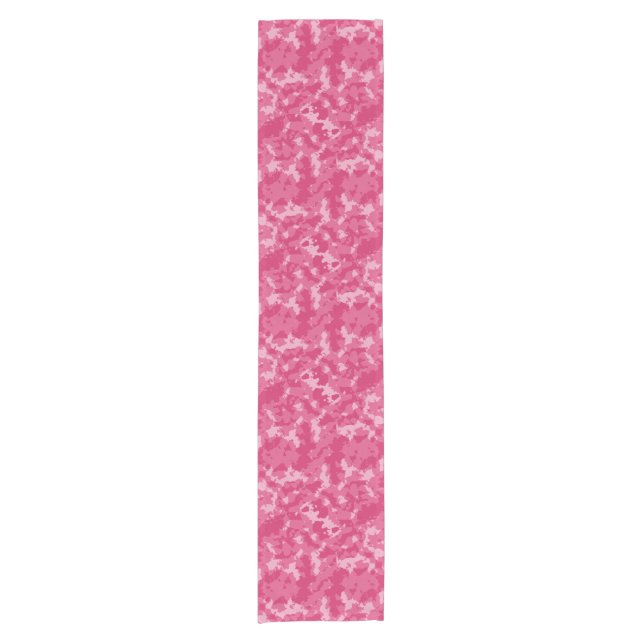 Pink Camo Pattern Short Table Runner (Front)
