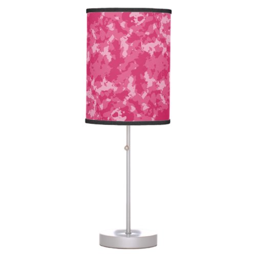 Pink Camo Pattern Table Lamp