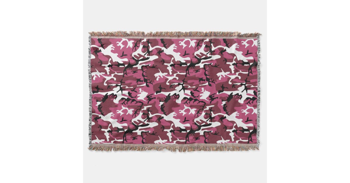 Pink Camo Pattern Throw Blanket | Zazzle.com