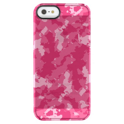 Pink Camo Pattern Clear iPhone SE55s Case