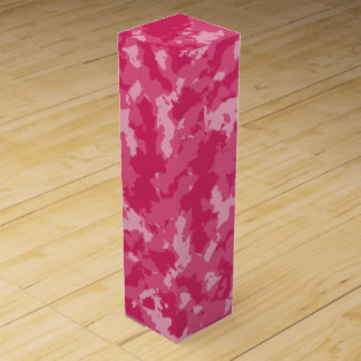 Pink Camo Pattern Wine Box