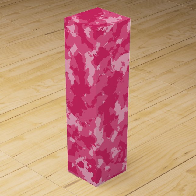 Pink Camo Pattern Wine Box (Front)