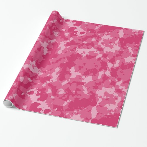 Pink Camo Pattern Wrapping Paper