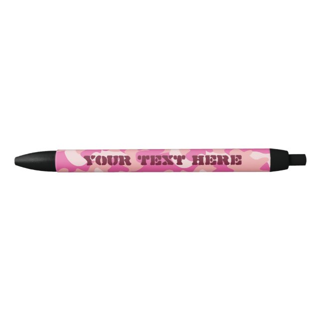 Pink Camo Pen - Add Your Text (Front)