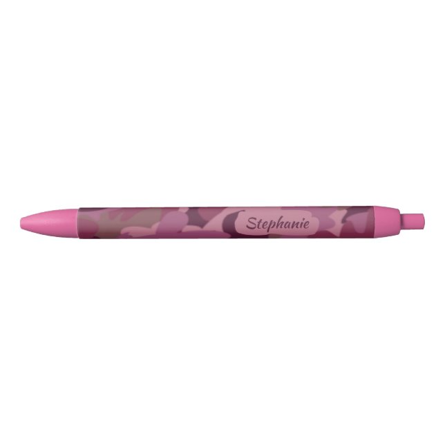 Pink Camo Pen Military Camouflage Personalized (Front)