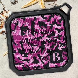 Pink Camo Personalized Girly Monogram Camouflage Bluetooth Speaker