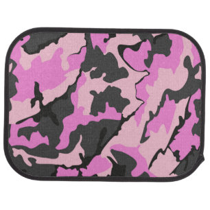 Pink Camo Rear Car Mats
