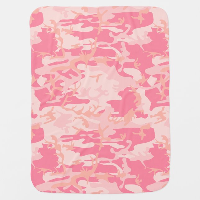 Pink Camo Receiving Blanket (Front)