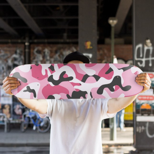 Pink Camo Skateboard | Pink Camouflage Skateboard  (Pink Camo Skateboard Deck)