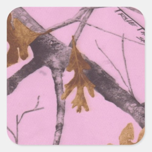 Pink Camo Square Sticker