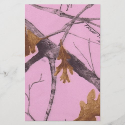 Pink Camo Stationery