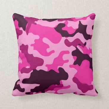 Pink Camo Throw Pillow Pink Camo Throw Pillow