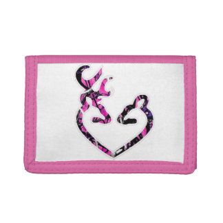 Pink Camo Trifold Wallet