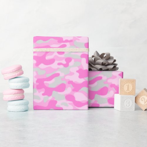 Pink Camo  Wrapping Paper
