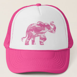 Pink-Camoflauge-Elephant Trucker Hat