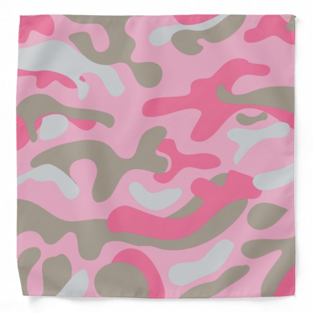 Pink Camoflauge Pattern Bandana (Front)